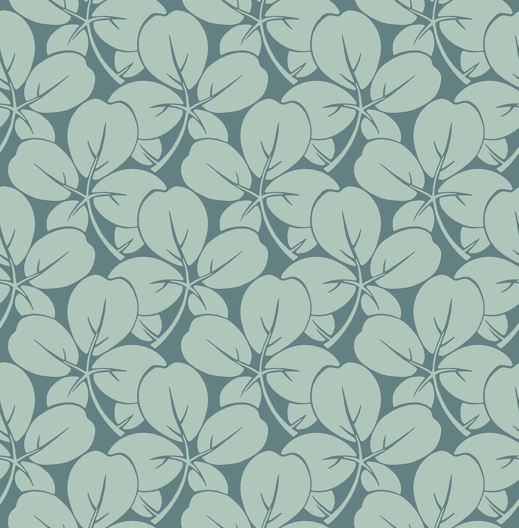 A-Street Prints Robert Aqua Clover Wallpaper, 20.5-in by 33-ft