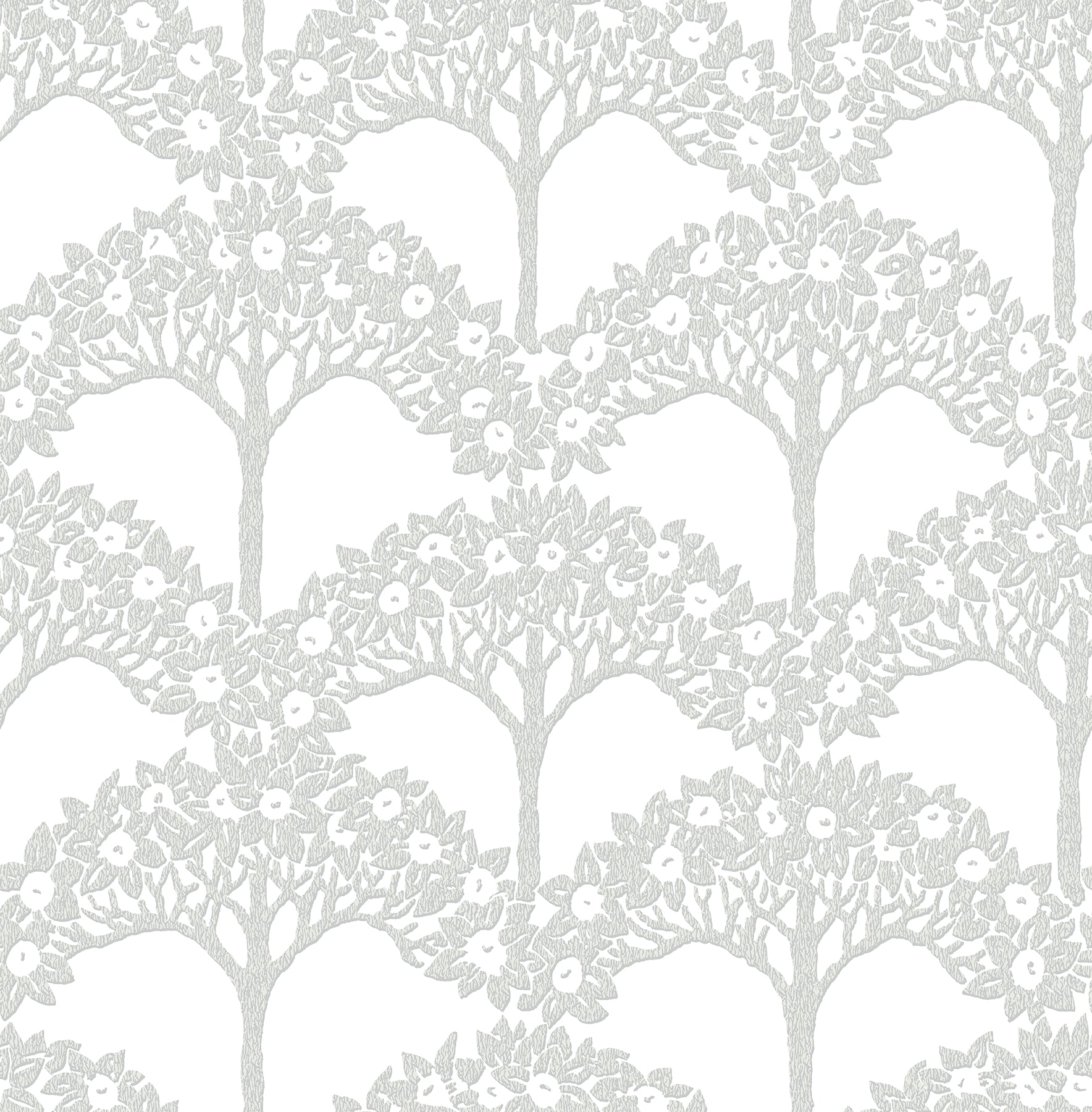 A-Street Prints Dawson Light Grey Magnolia Tree Wallpaper, 20.5-in by 33-ft