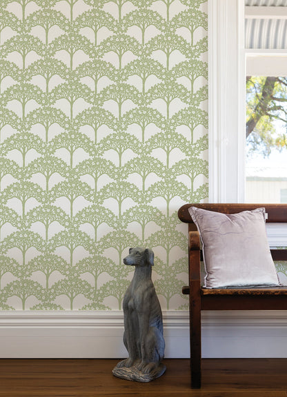 A-Street Prints Dawson Green Magnolia Tree Wallpaper, 20.5-in by 33-ft