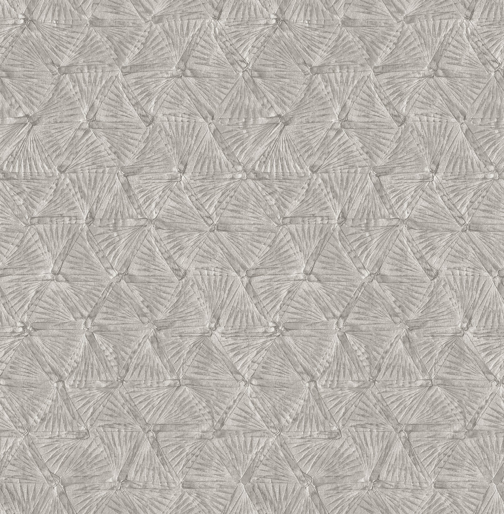 A-Street Prints Wright Pewter Textured Triangle Wallpaper, 20.5-in by 33-ft