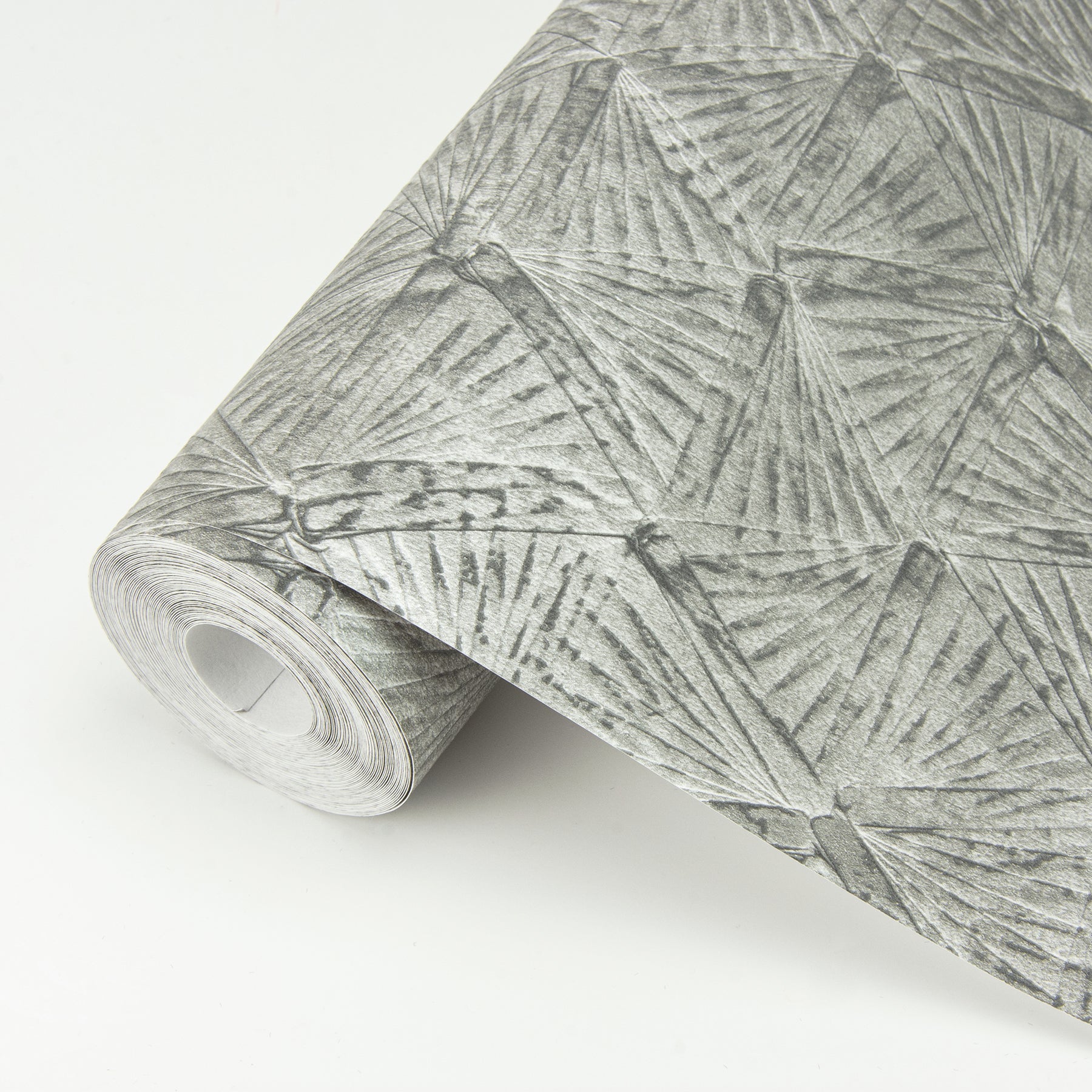 A-Street Prints Wright Pewter Textured Triangle Wallpaper, 20.5-in by 33-ft