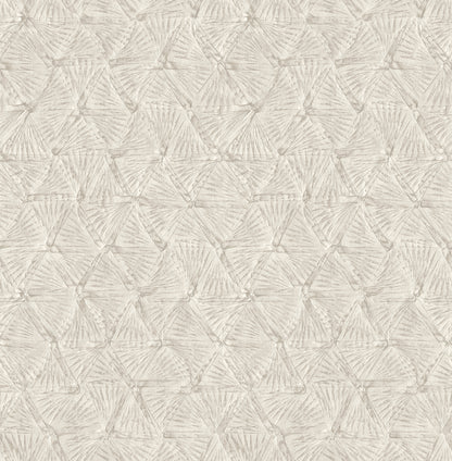 A-Street Prints Wright Platinum Textured Triangle Wallpaper, 20.5-in by 33-ft