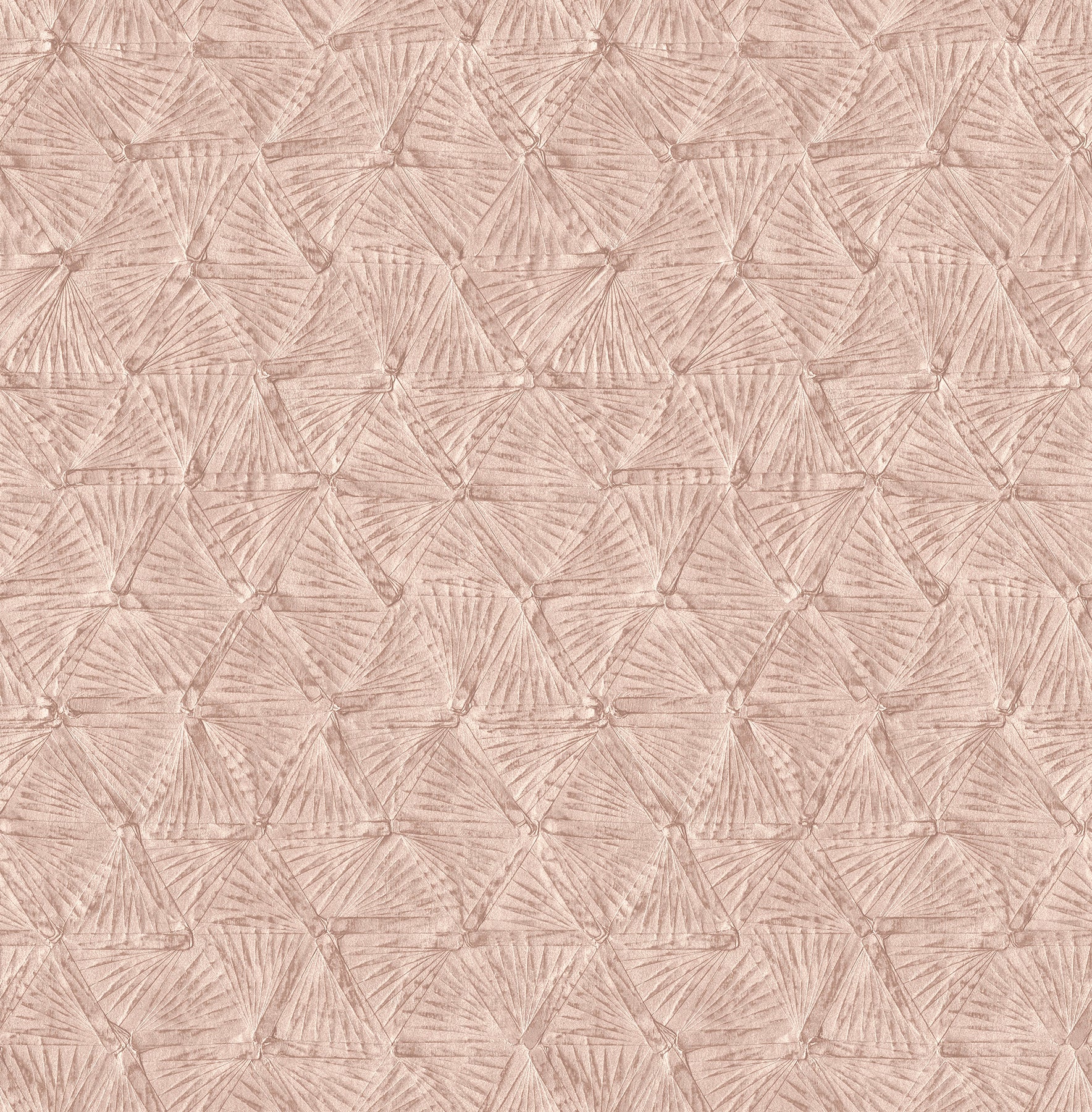 A-Street Prints Wright Rose Gold Textured Triangle Wallpaper, 20.5-in by 33-ft