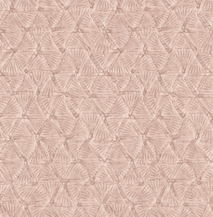 A-Street Prints Wright Rose Gold Textured Triangle Wallpaper, 20.5-in by 33-ft