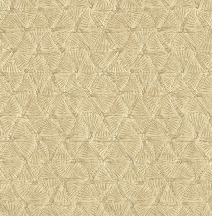 A-Street Prints Wright Gold Textured Triangle Wallpaper, 20.5-in by 33-ft