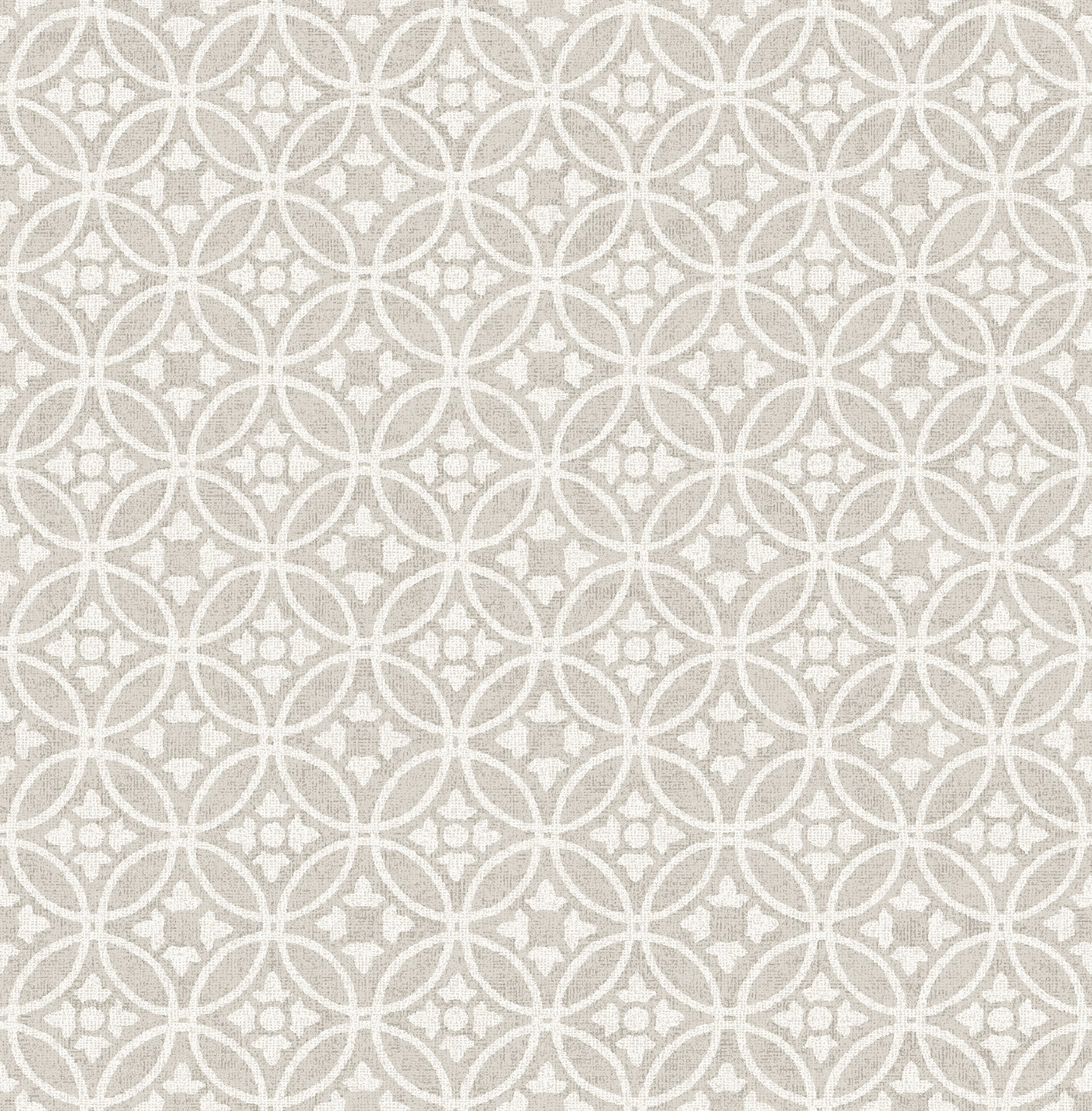 A-Street Prints Larsson Grey Ogee Wallpaper, 20.5-in by 33-ft