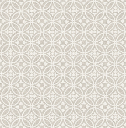 A-Street Prints Larsson Grey Ogee Wallpaper, 20.5-in by 33-ft