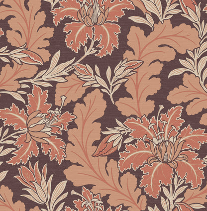 A-Street Prints Butterfield Burgundy Floral Wallpaper, 20.5-in by 33-ft