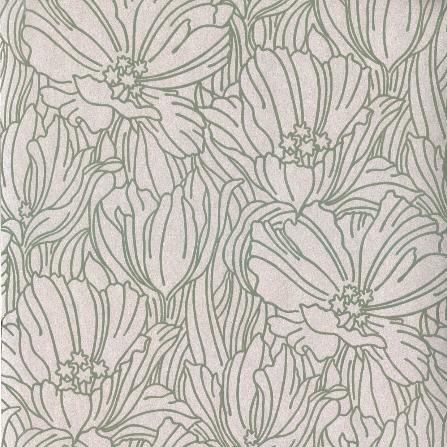 A-Street Prints Selwyn Flock Sage Floral Wallpaper, 20.5-in by 33-ft