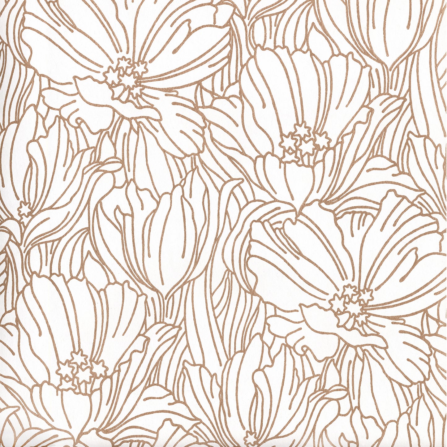 A-Street Prints Selwyn Copper Floral Wallpaper, 20.5-in by 33-ft