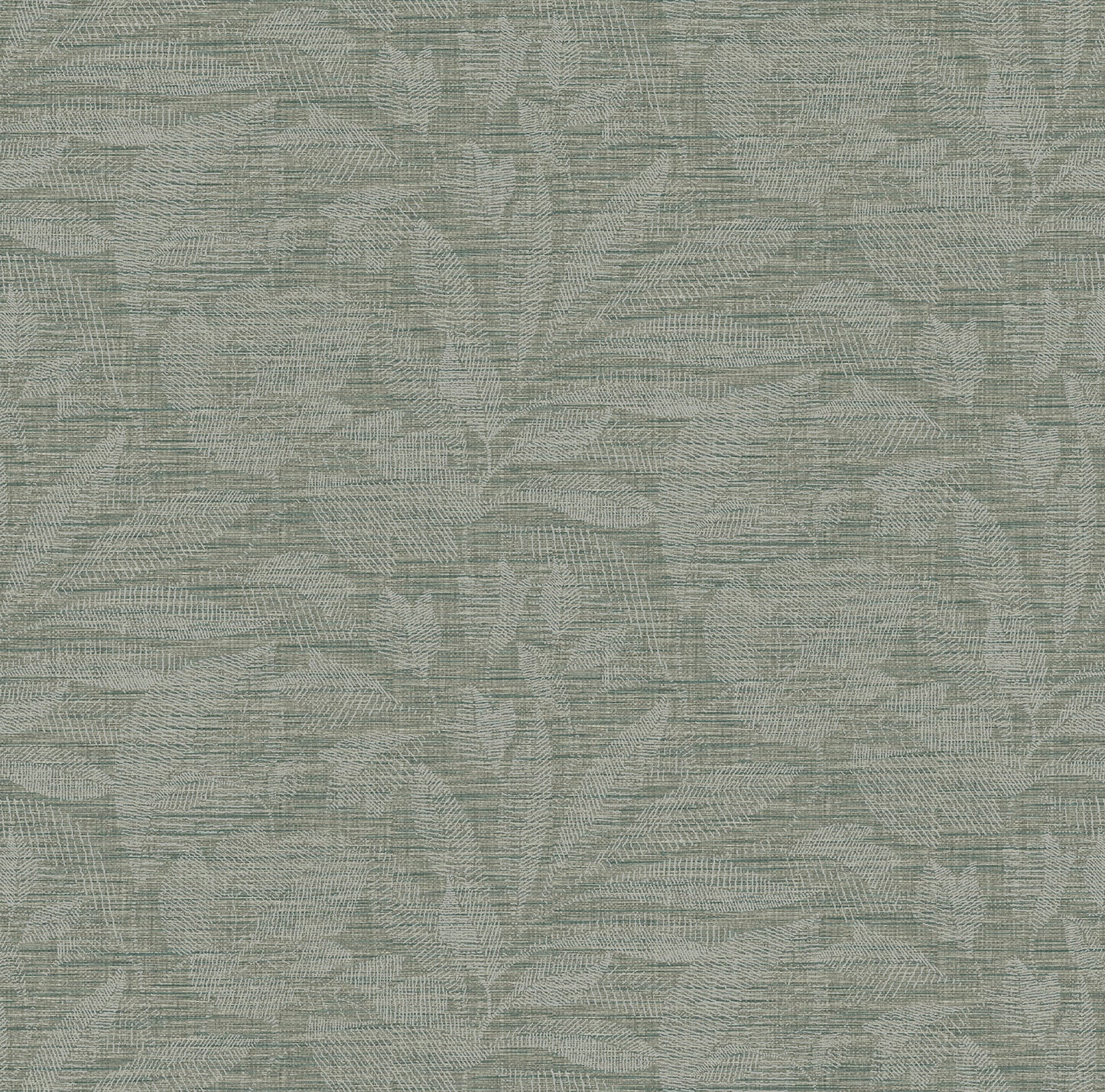 A-Street Prints Lei Jade Etched Leaves Wallpaper, 27-in by 27-ft