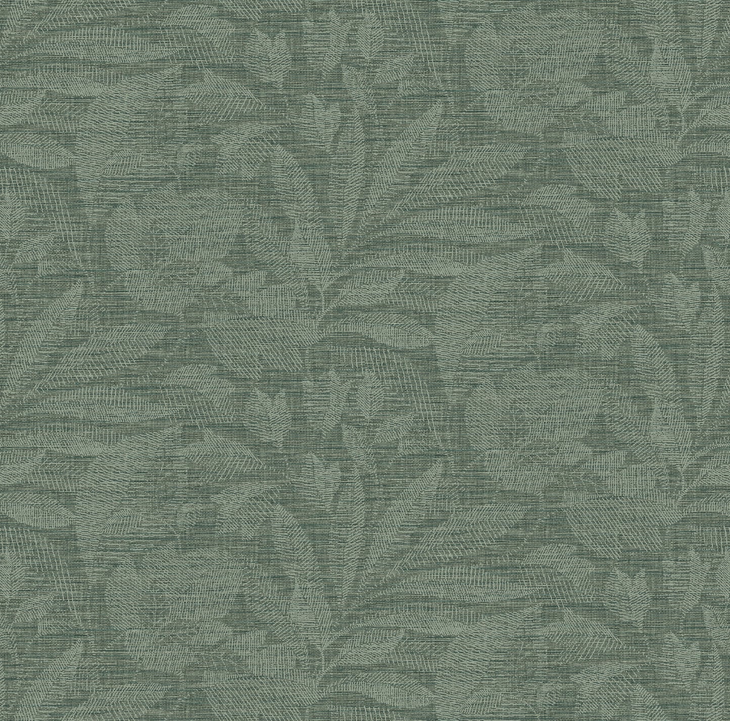 A-Street Prints Lei Green Etched Leaves Wallpaper, 27-in by 27-ft