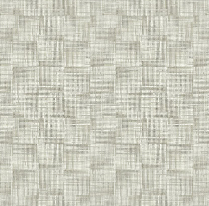 A-Street Prints Ting Taupe Abstract Woven Wallpaper, 27-in by 27-ft