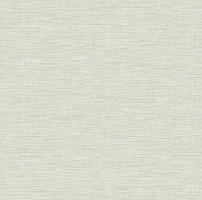 A-Street Prints Lela Silver Faux Linen Wallpaper, 27-in by 27-ft