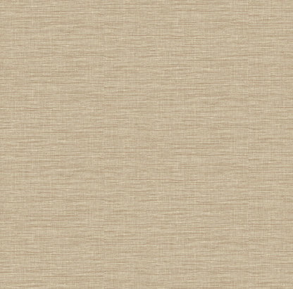 A-Street Prints Lela Wheat Faux Linen Wallpaper, 27-in by 27-ft