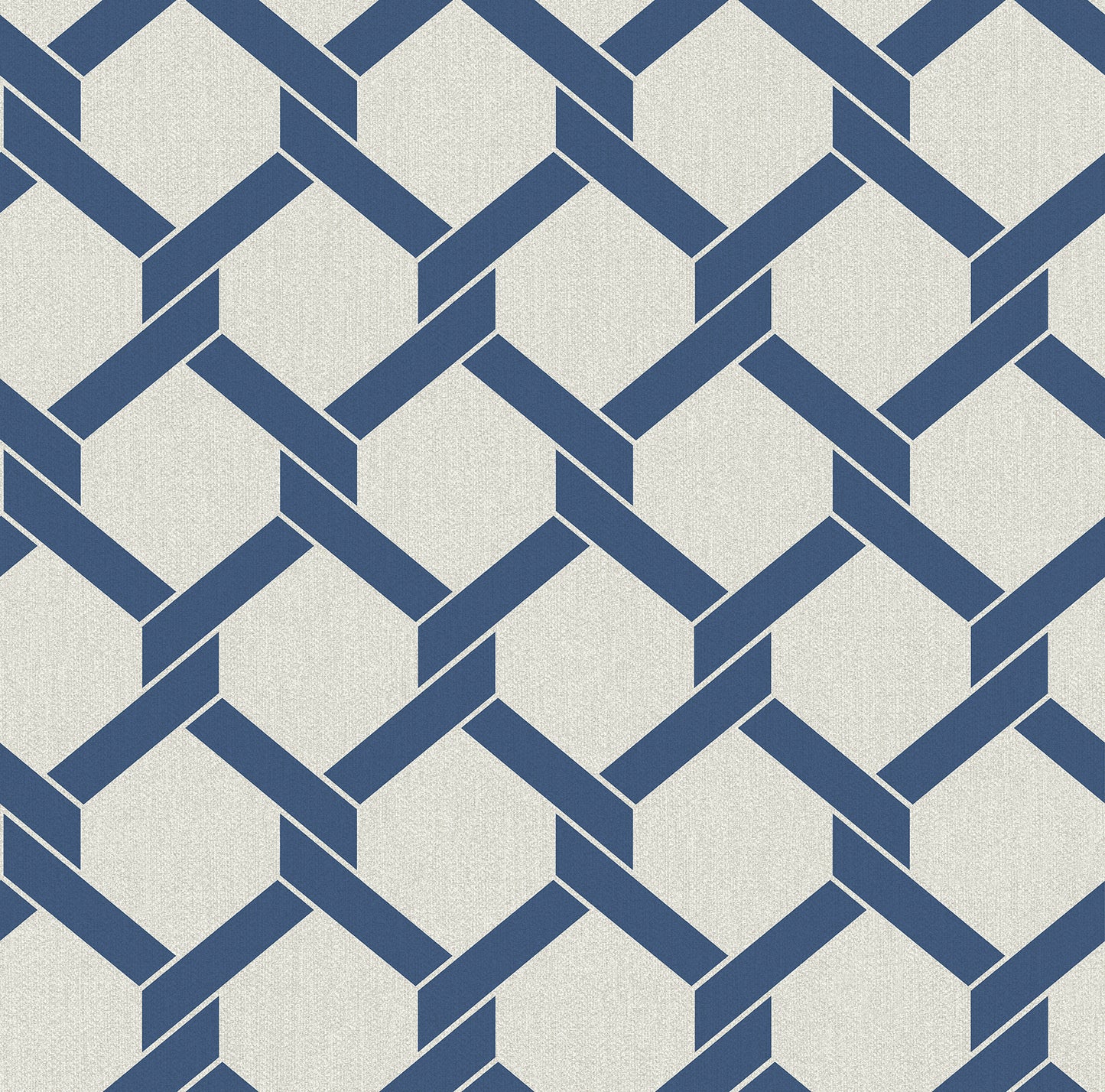 A-Street Prints Payton Blue Hexagon Trellis Wallpaper, 27-in by 27-ft