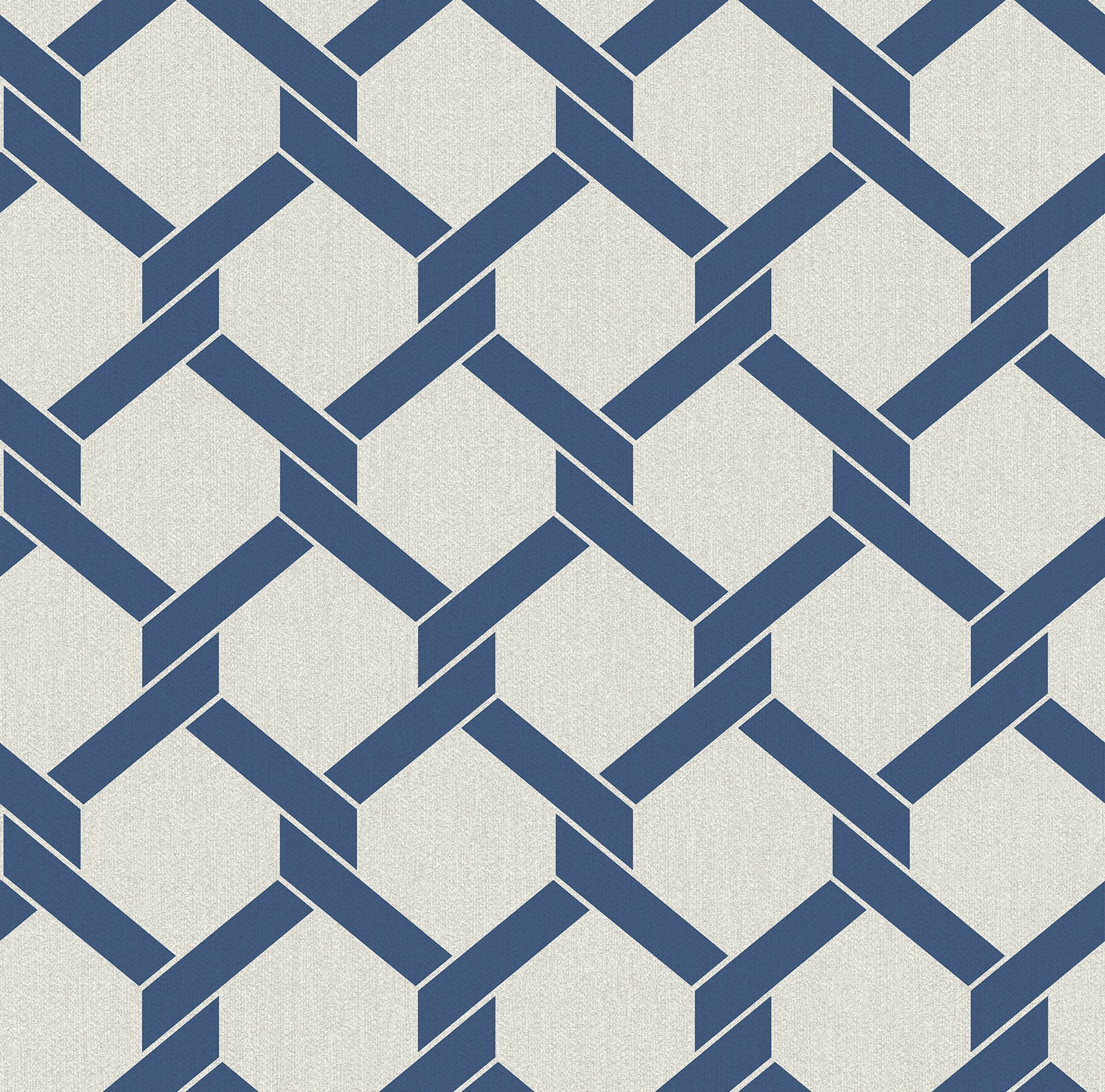 A-Street Prints Payton Blue Hexagon Trellis Wallpaper, 27-in by 27-ft