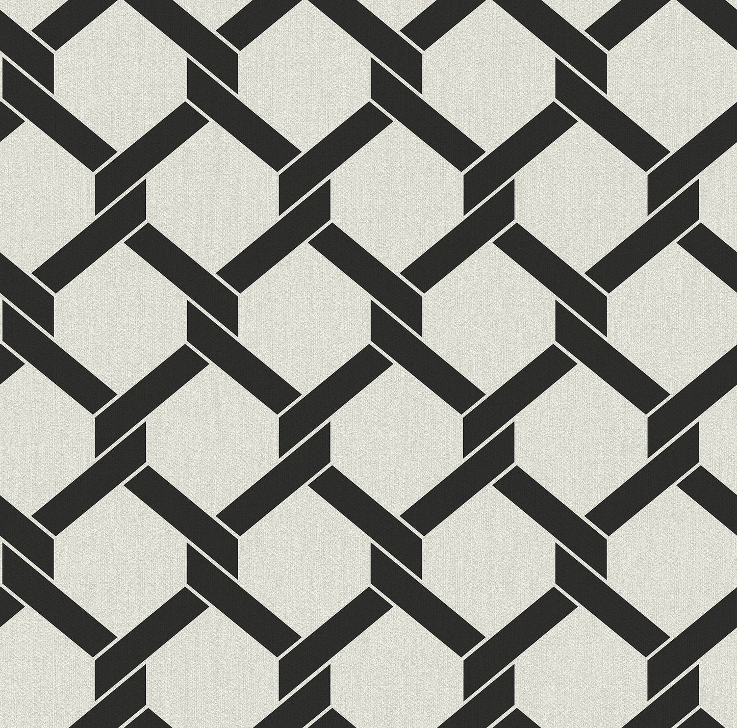 A-Street Prints Payton Black Hexagon Trellis Wallpaper, 27-in by 27-ft