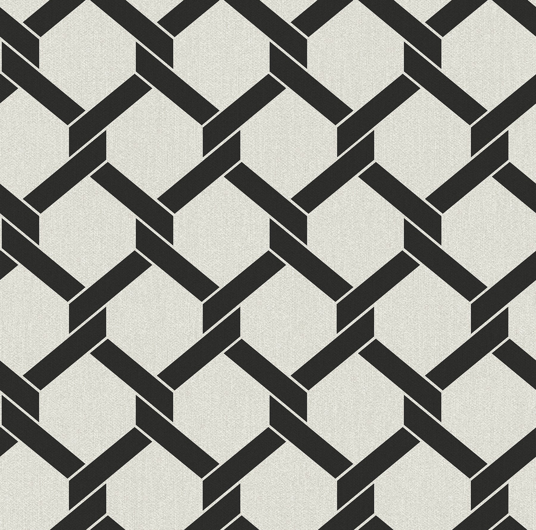 A-Street Prints Payton Black Hexagon Trellis Wallpaper, 27-in by 27-ft