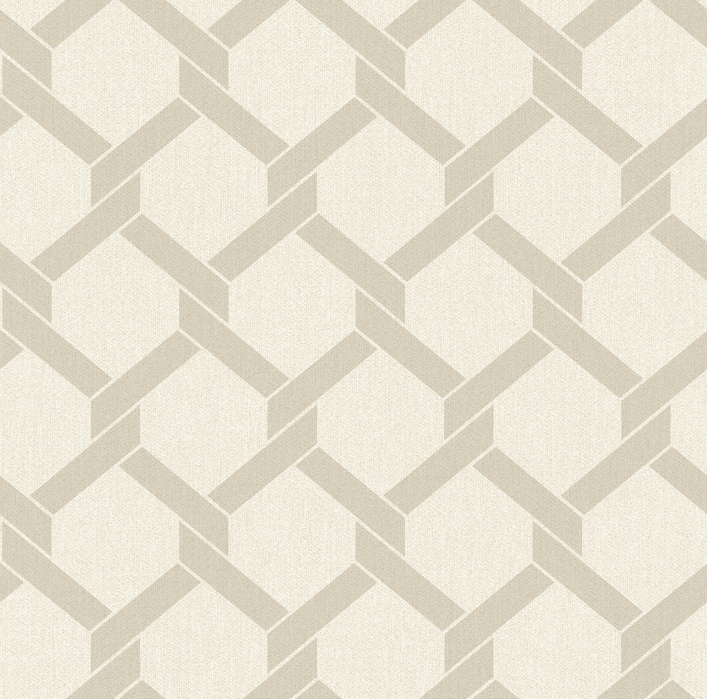 A-Street Prints Payton Beige Hexagon Trellis Wallpaper, 27-in by 27-ft