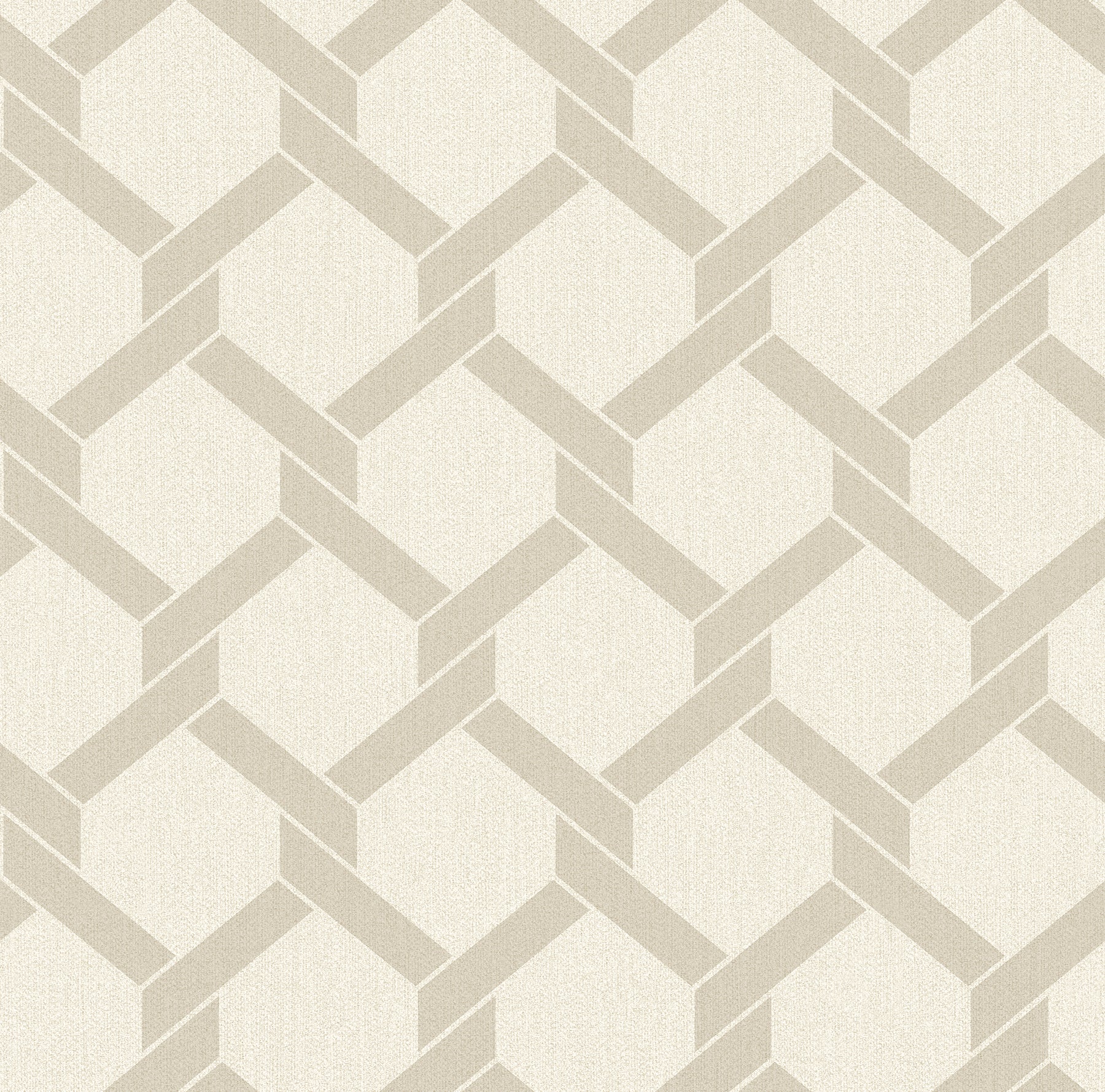 A-Street Prints Payton Beige Hexagon Trellis Wallpaper, 27-in by 27-ft