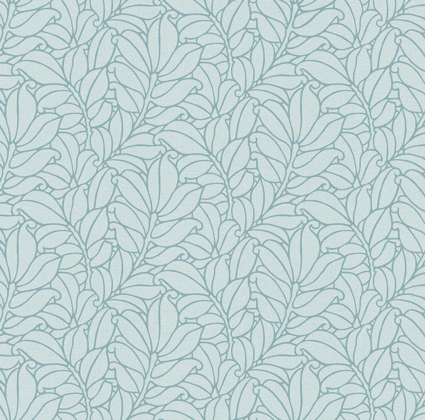 A-Street Prints Coraline Teal Leaf Wallpaper, 27-in by 27-ft