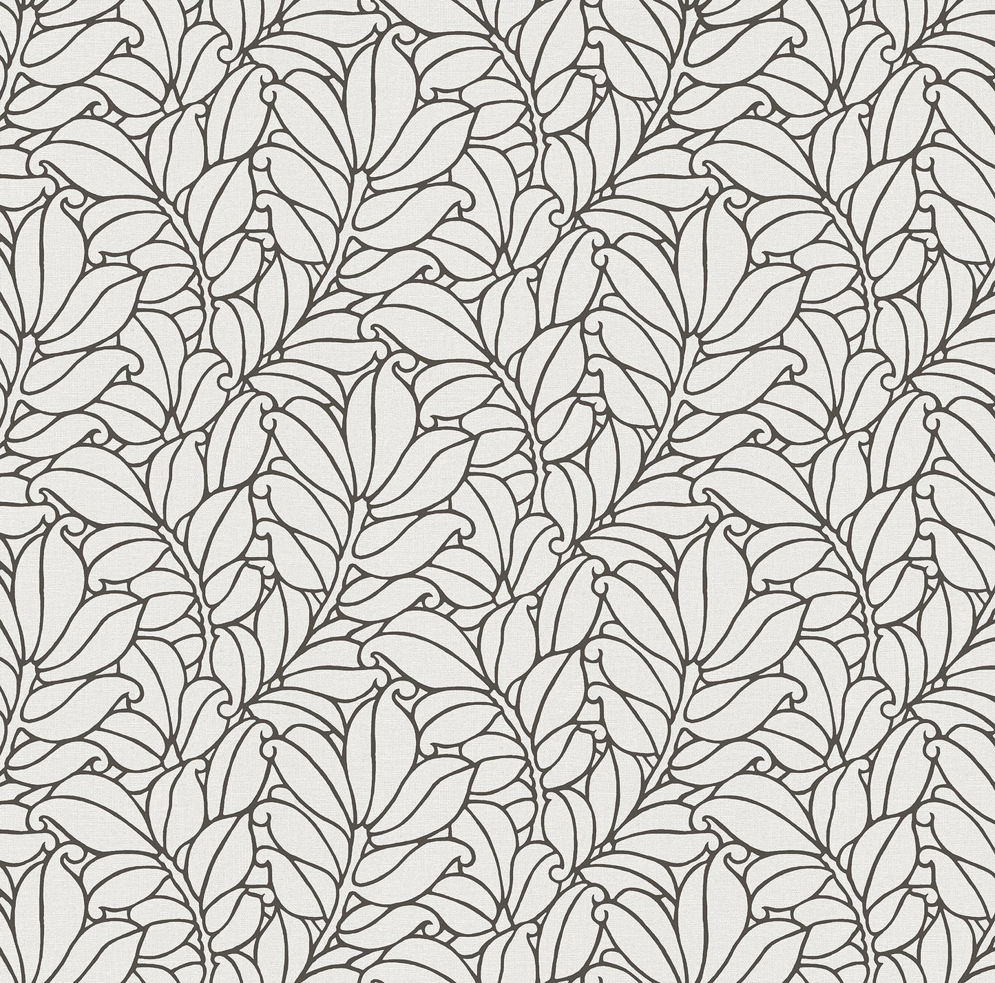 A-Street Prints Coraline White Leaf Wallpaper, 27-in by 27-ft