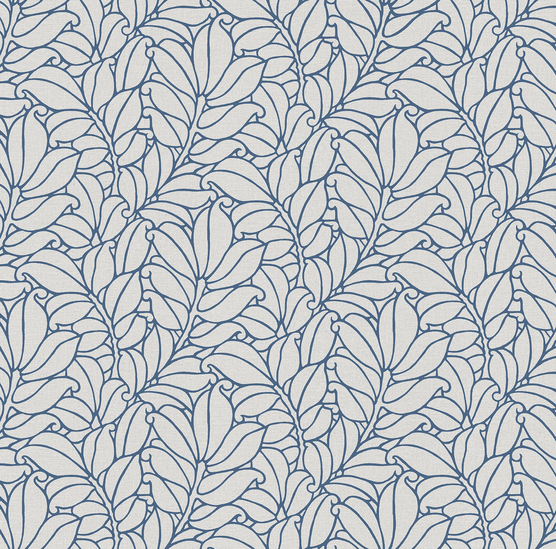 A-Street Prints Coraline Blue Leaf Wallpaper, 27-in by 27-ft