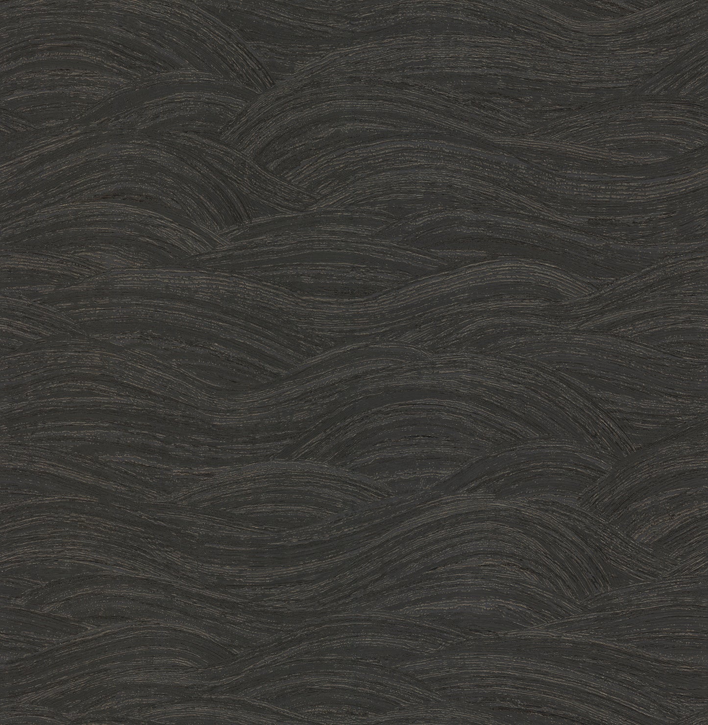 A-Street Prints Leith Black Zen Waves Wallpaper, 20.9-in by 33-ft