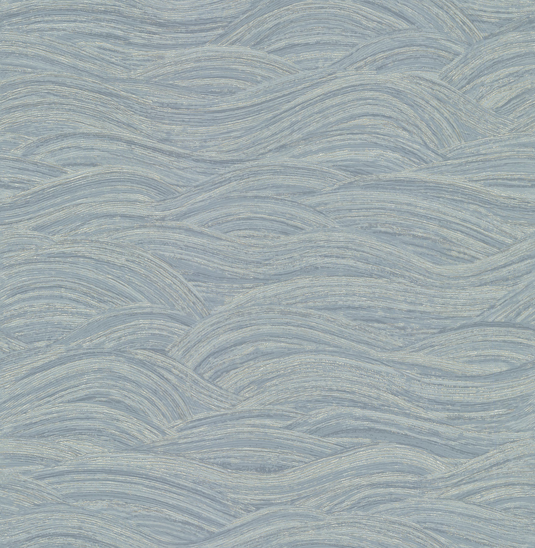 A-Street Prints Leith Blue Zen Waves Wallpaper, 20.9-in by 33-ft