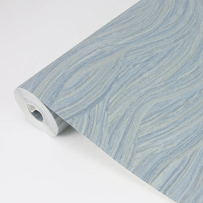 A-Street Prints Leith Blue Zen Waves Wallpaper, 20.9-in by 33-ft