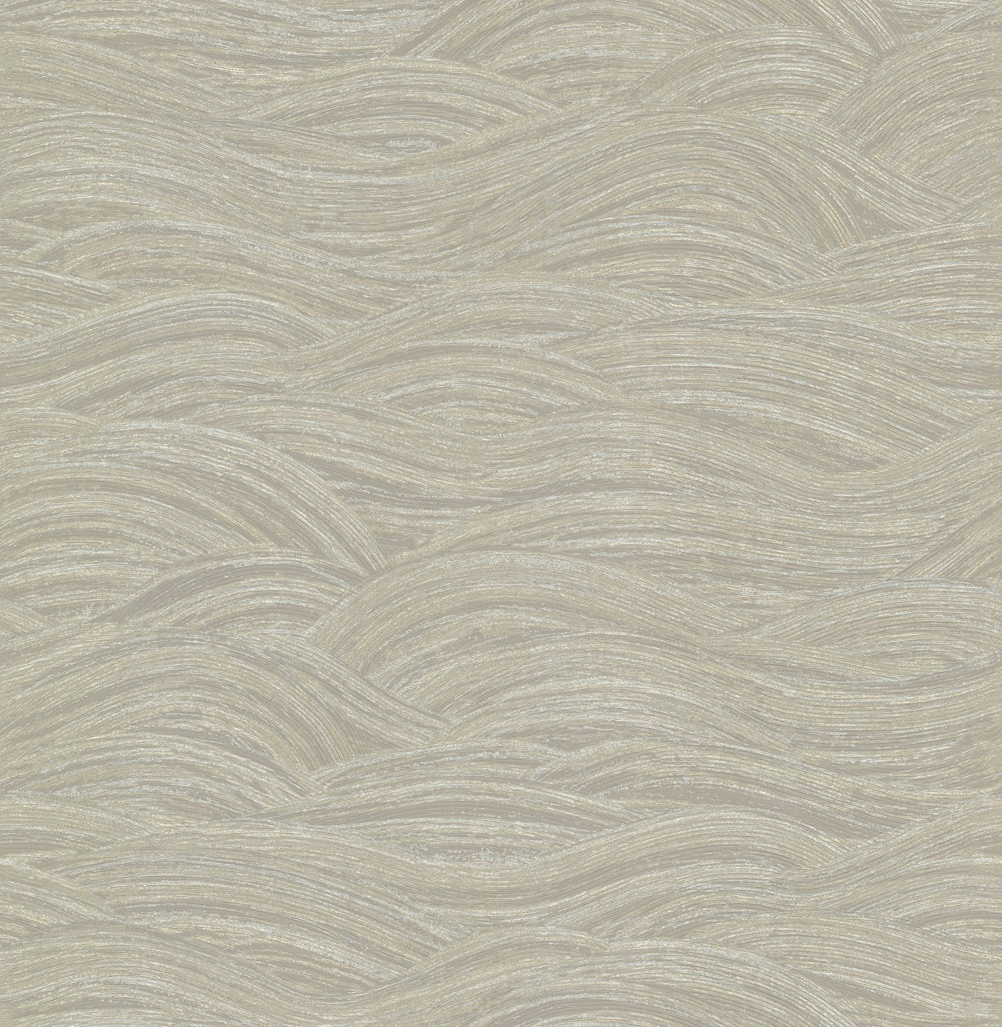 A-Street Prints Leith Taupe Zen Waves Wallpaper, 20.9-in by 33-ft