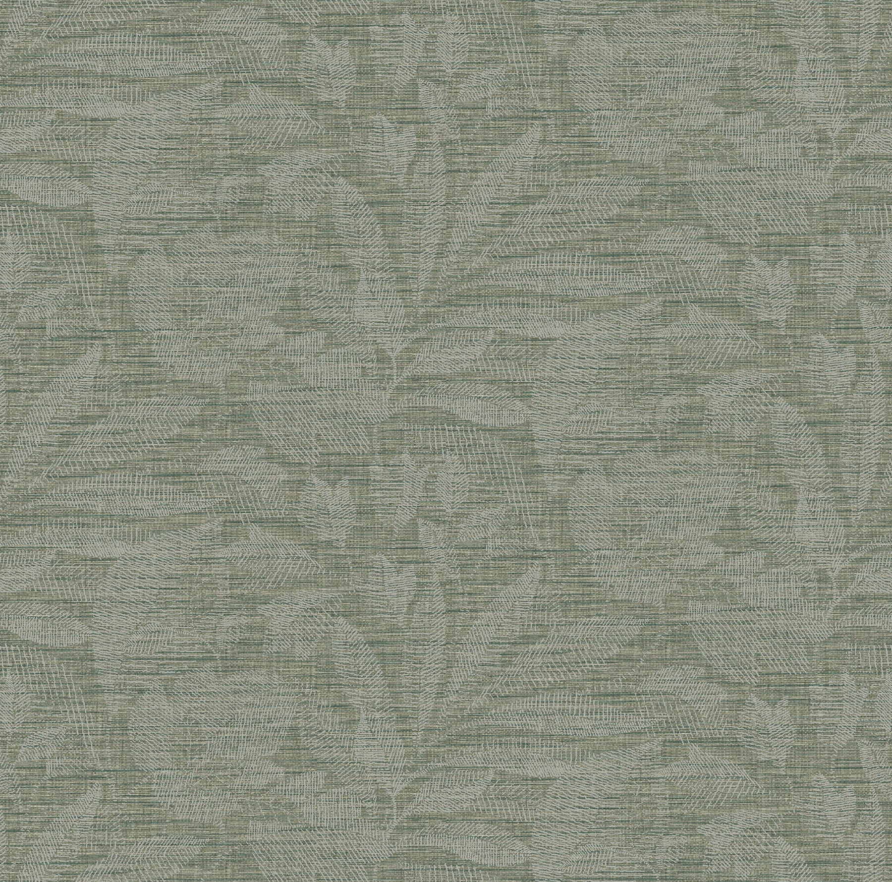 A-Street Prints Lei Jade Leaf Wallpaper, 27-in by 27-ft