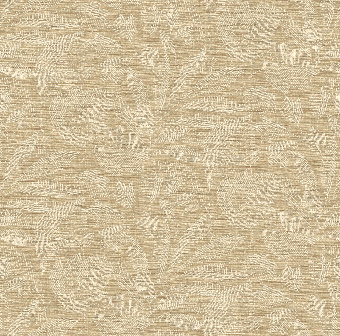 A-Street Prints Lei Wheat Leaf Wallpaper, 27-in by 27-ft