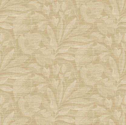 A-Street Prints Lei Wheat Leaf Wallpaper, 27-in by 27-ft