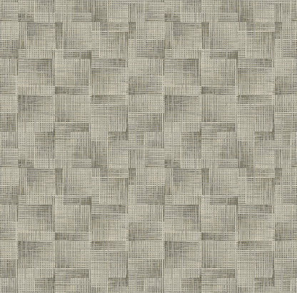 A-Street Prints Ting Light Grey Lattice Wallpaper, 27-in by 27-ft