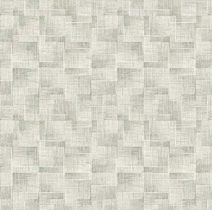 A-Street Prints Ting Sage Lattice Wallpaper, 27-in by 27-ft