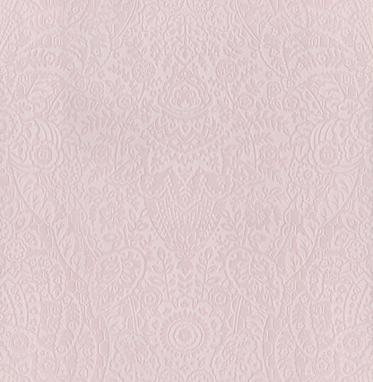 A-Street Prints Maris Pink Flock Damask Wallpaper, 20.5-in by 33-ft