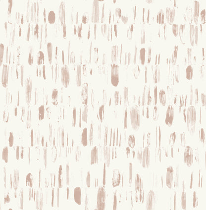 A-Street Prints Dwell Pink Brushstrokes Wallpaper, 20.5-in by 33-ft