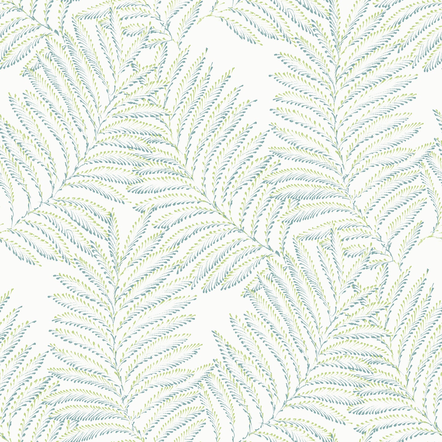 A-Street Prints Finnley Green Inked Fern Wallpaper, 20.5-in by 33-ft