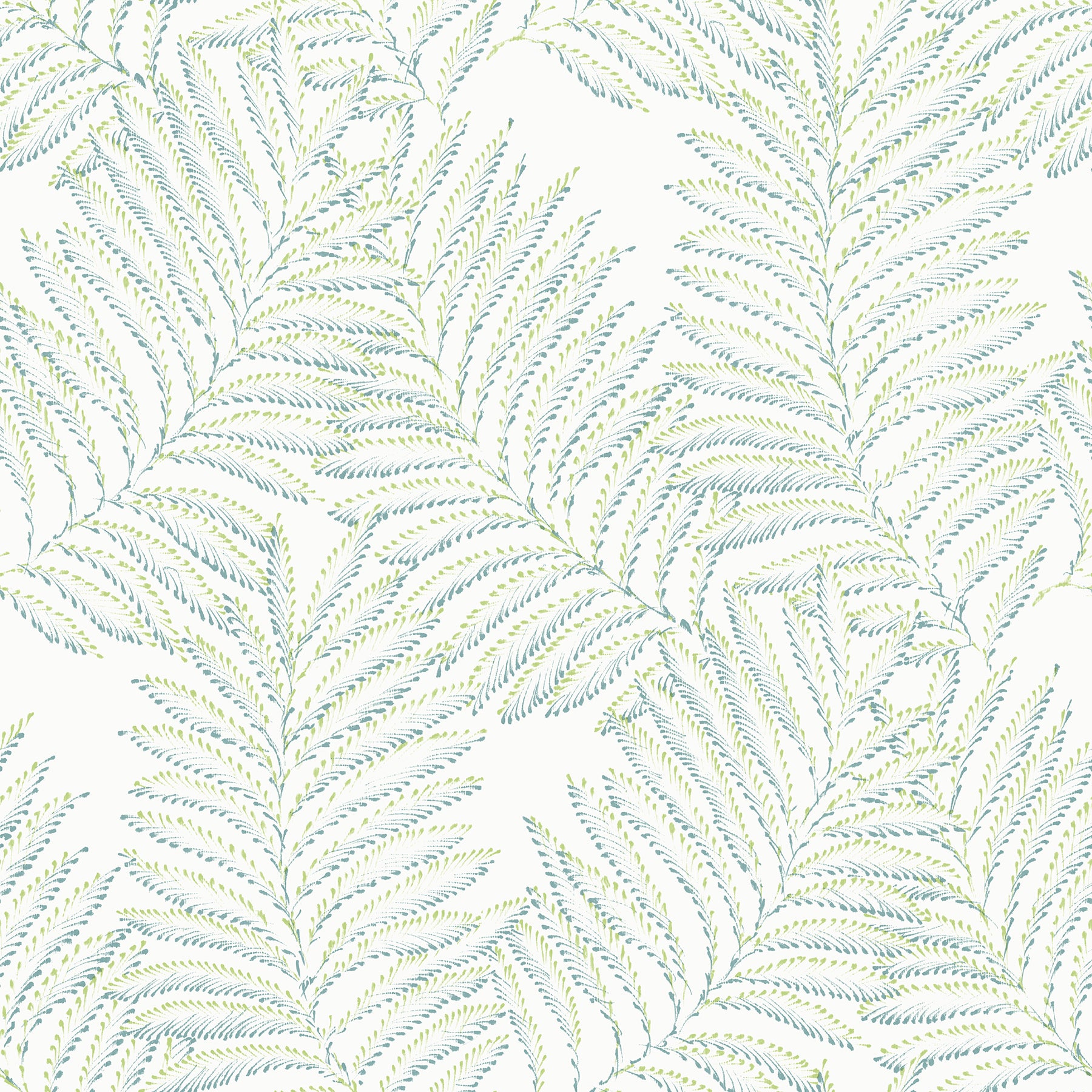 A-Street Prints Finnley Green Inked Fern Wallpaper, 20.5-in by 33-ft