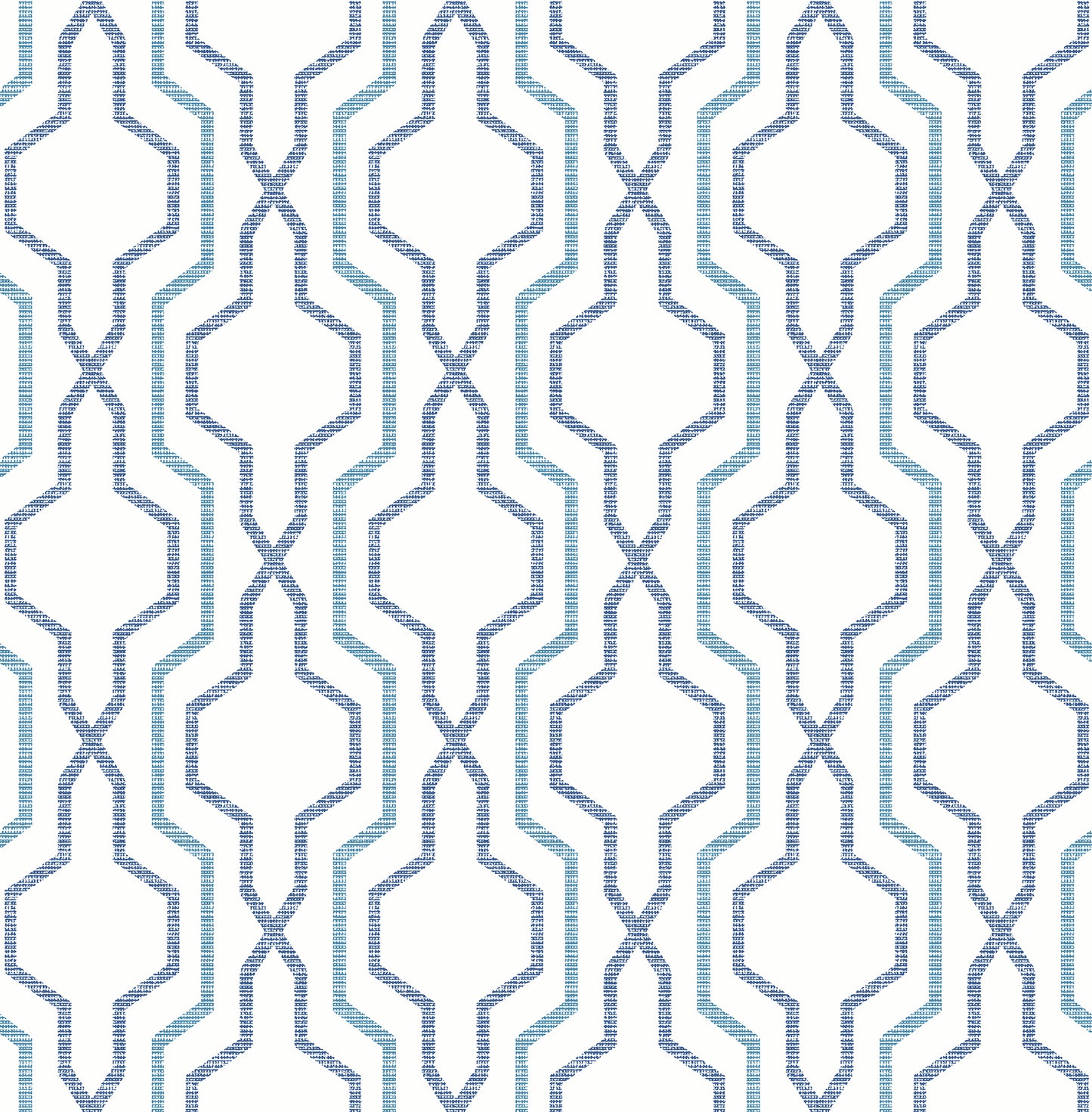 A-Street Prints Rion Blue Trellis Wallpaper, 20.5-in by 33-ft