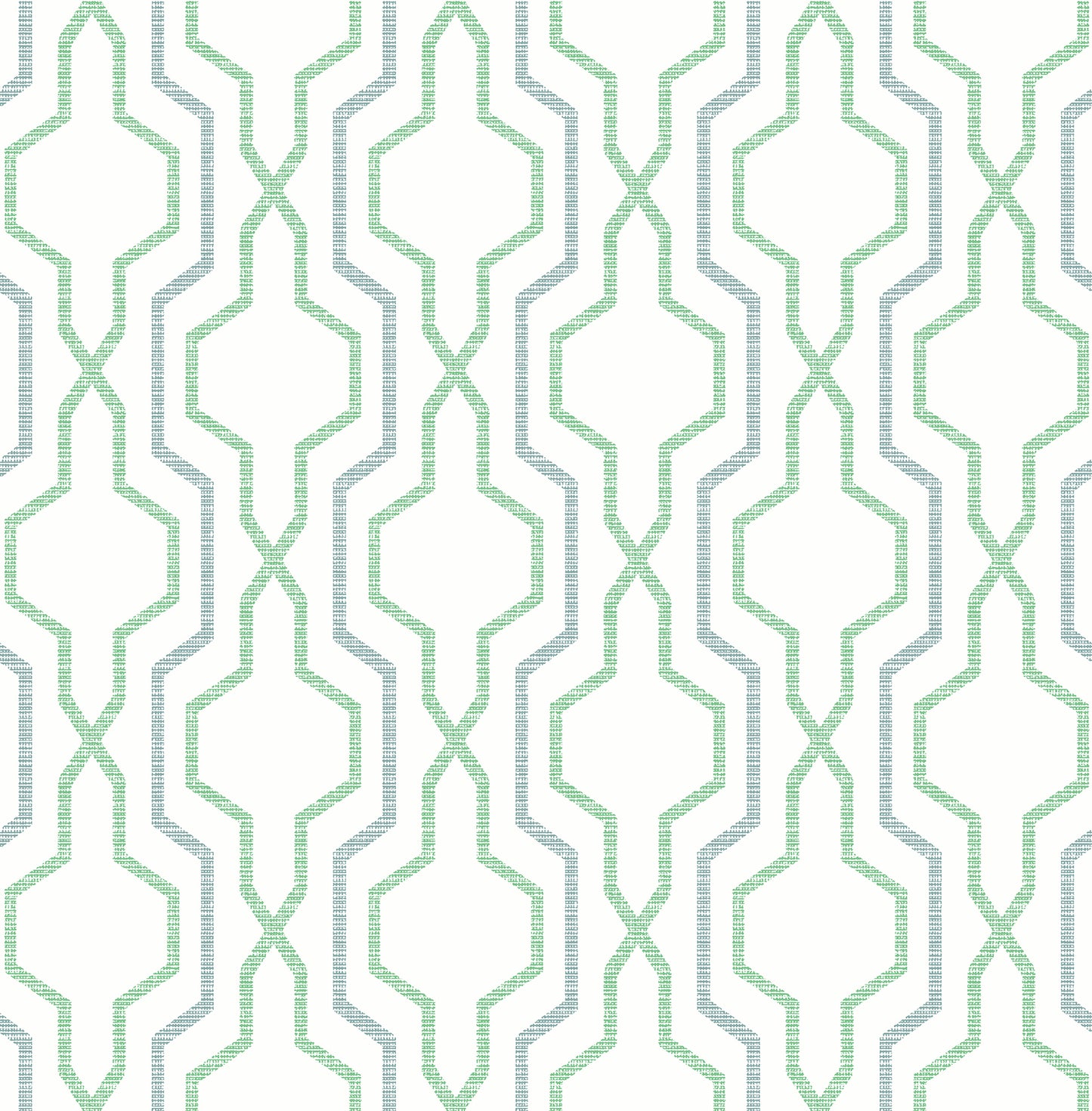 A-Street Prints Rion Green Trellis Wallpaper, 20.5-in by 33-ft