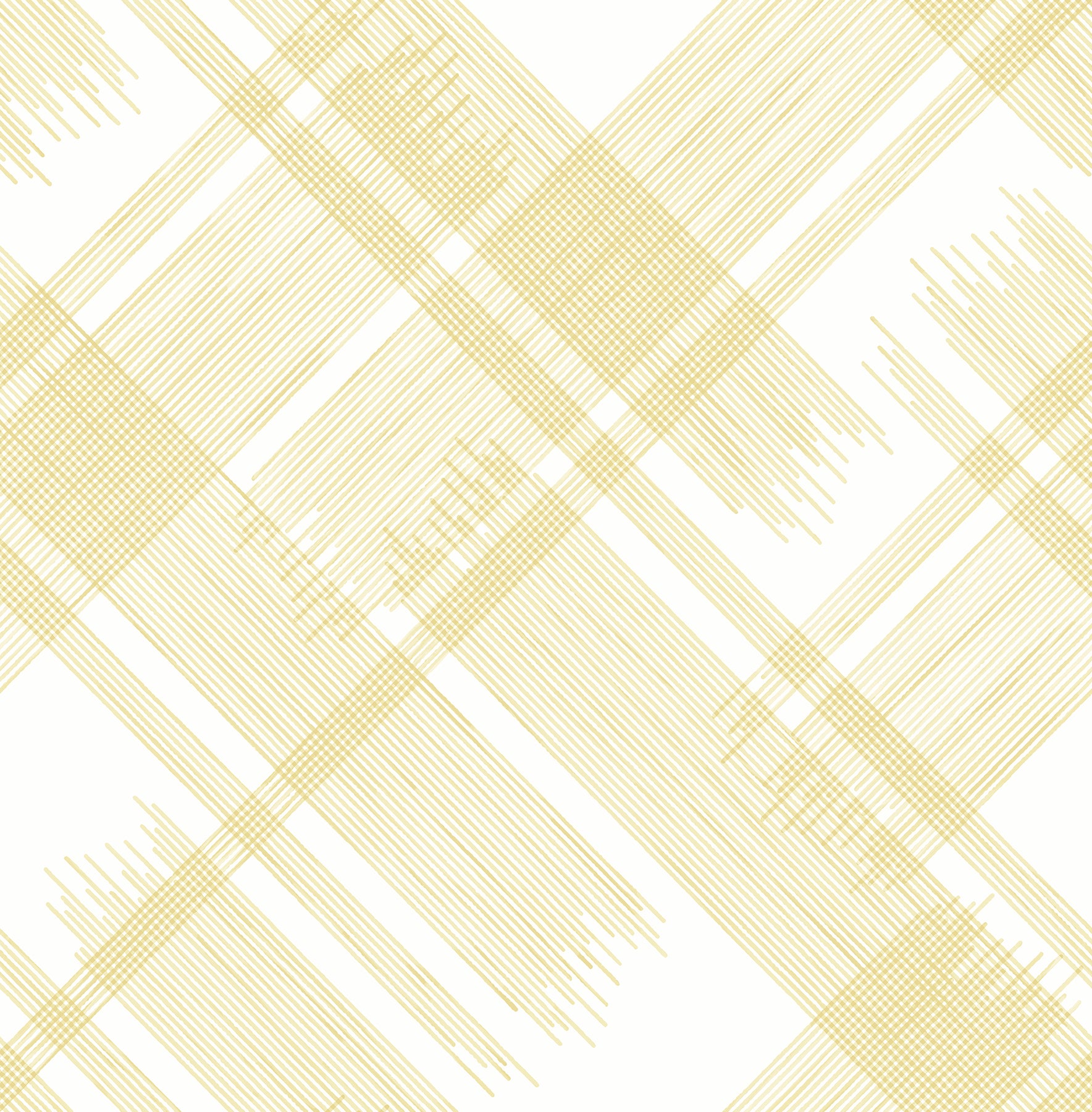 A-Street Prints Zag Yellow Modern Plaid Wallpaper, 20.5-in by 33-ft