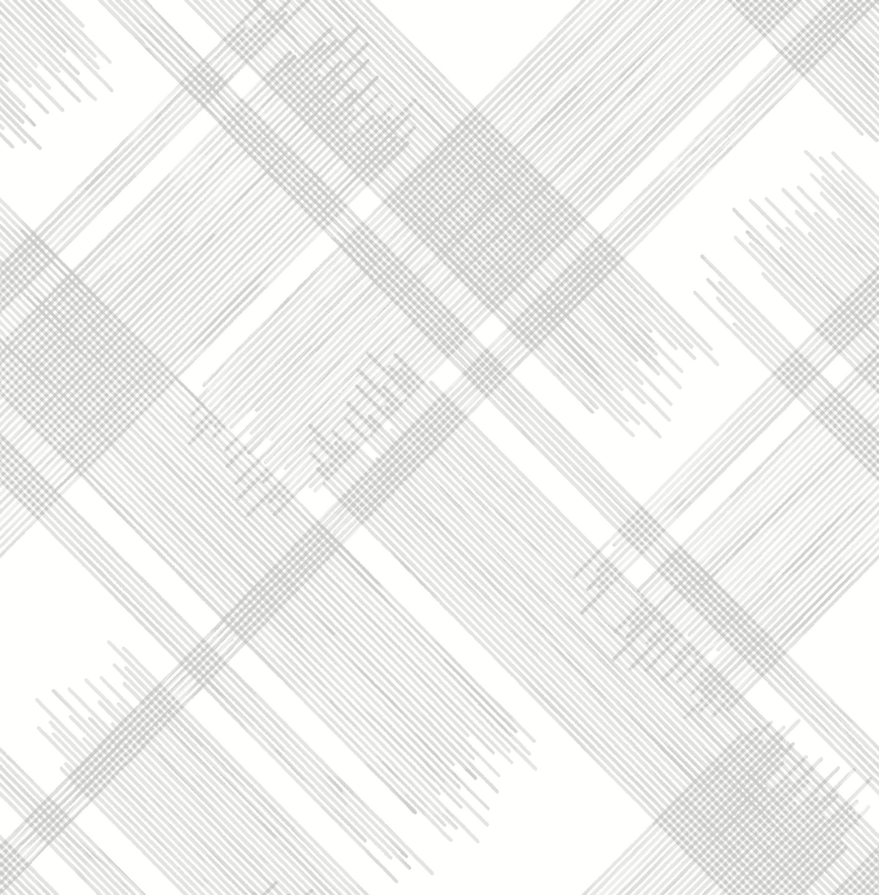 A-Street Prints Zag Grey Modern Plaid Wallpaper, 20.5-in by 33-ft