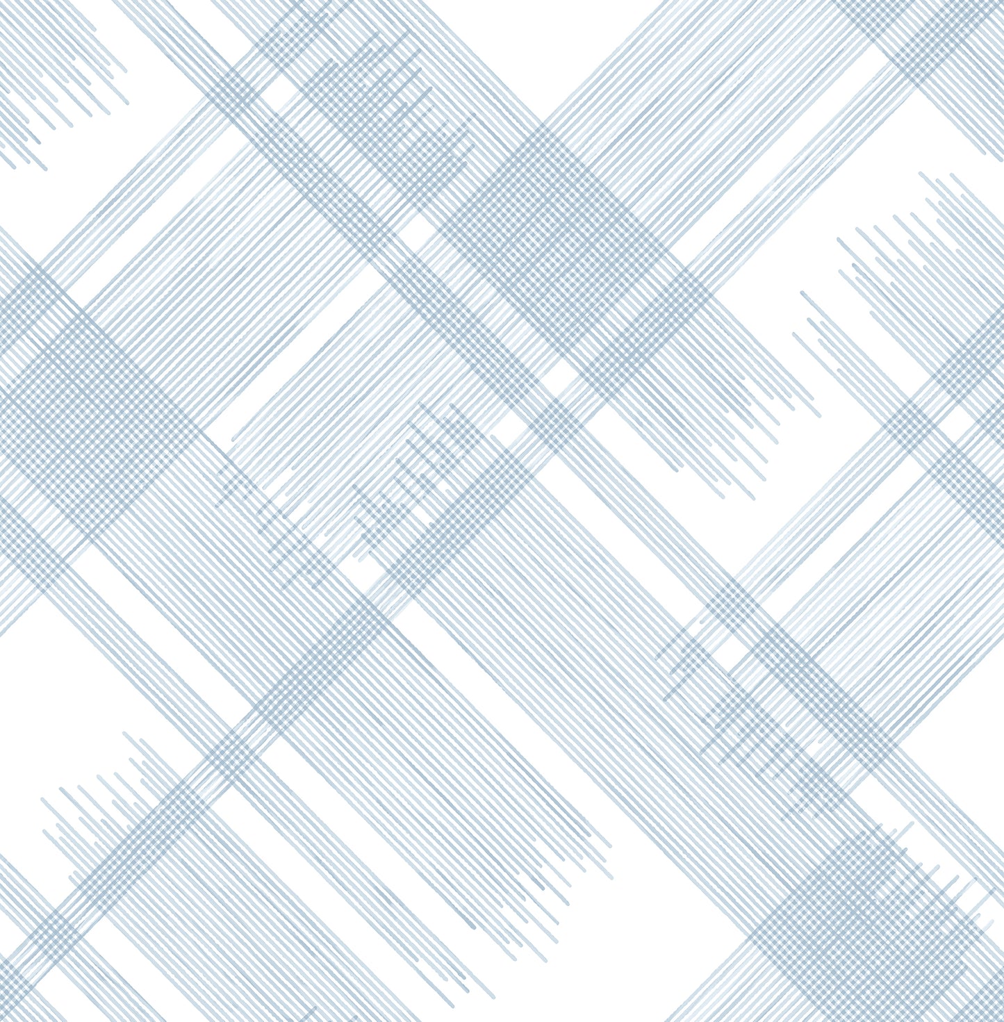 A-Street Prints Zag Blue Modern Plaid Wallpaper, 20.5-in by 33-ft