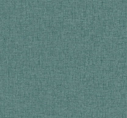 A-Street Prints Bentley Teal Faux Linen Wallpaper, 20.5-in by 33-ft