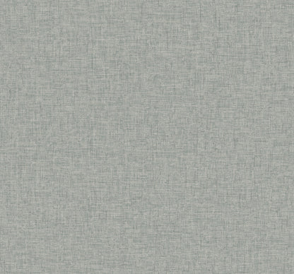 A-Street Prints Bentley Slate Faux Linen Wallpaper, 20.5-in by 33-ft