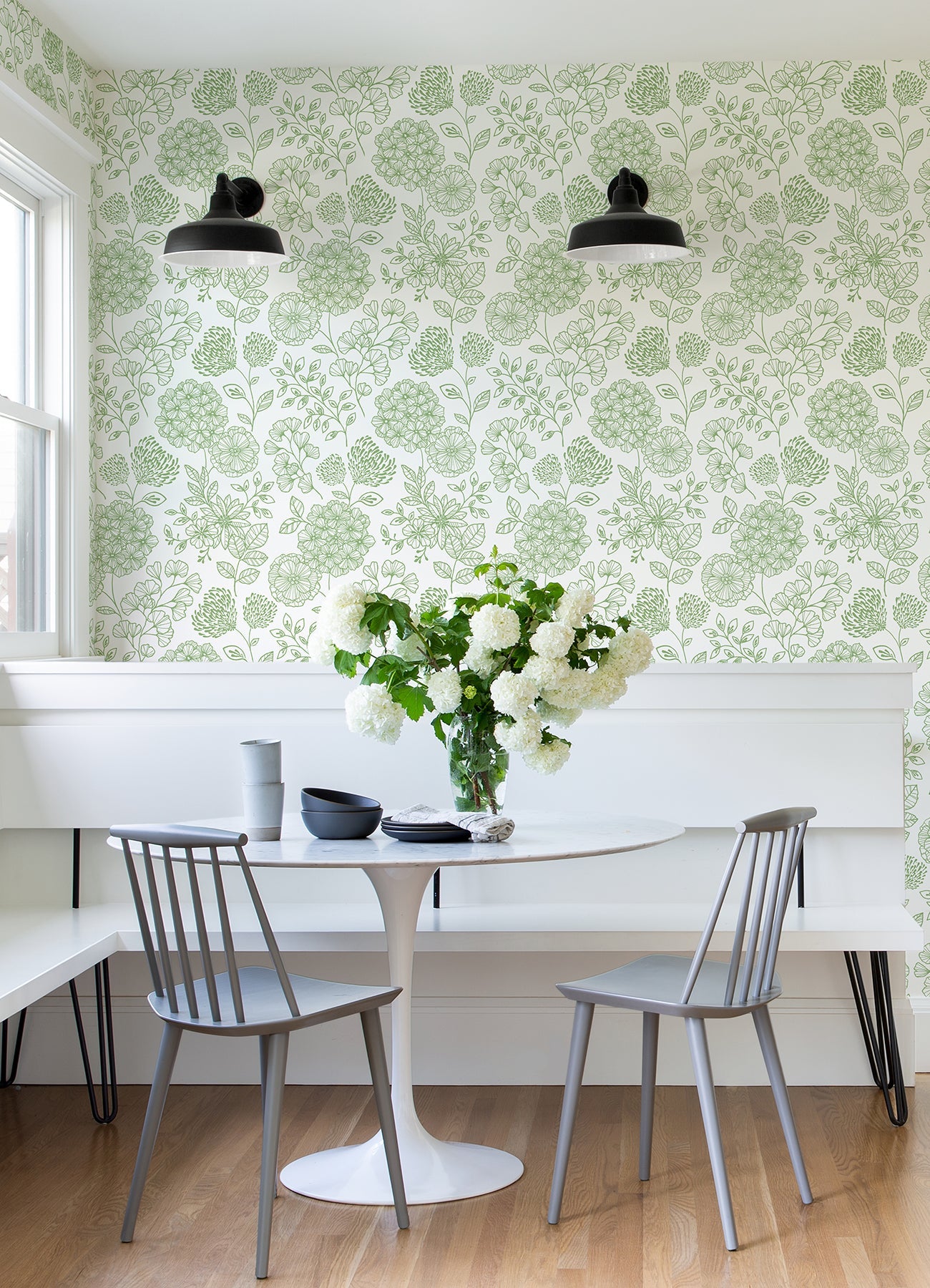 A-Street Prints Ada Green Floral Wallpaper, 20.5-in by 33-ft