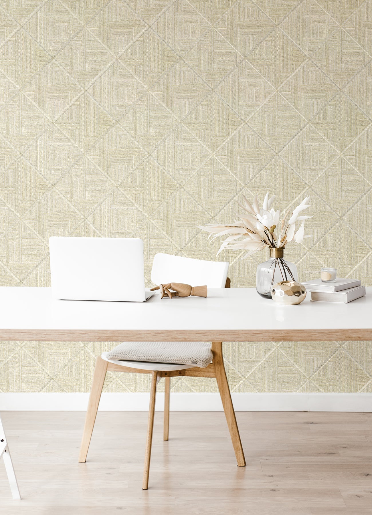 A-Street Prints Cade Yellow Geometric Wallpaper, 20.5-in by 33-ft